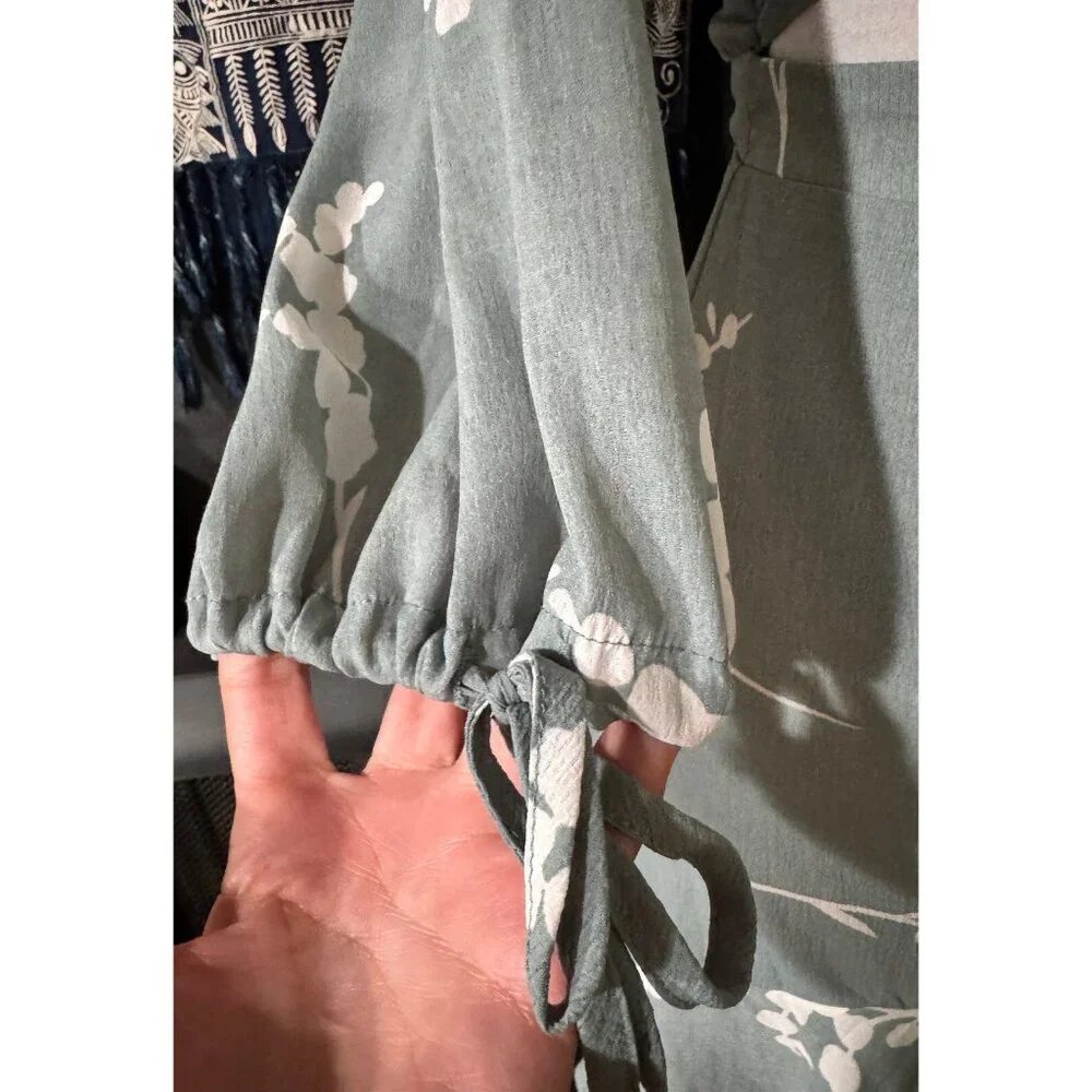 Here Comes The Sun Womens Floral Size S Tie Front Coconut Girl Mini Dress Resort - Picture 7 of 16